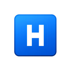 Fototapeta premium Blue glossy 3D icons featuring a number one button and a medical plus sign button