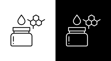 Cosmetic Compounds White Icon Set Design