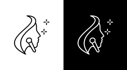 Cosmetology White Icon Set Design