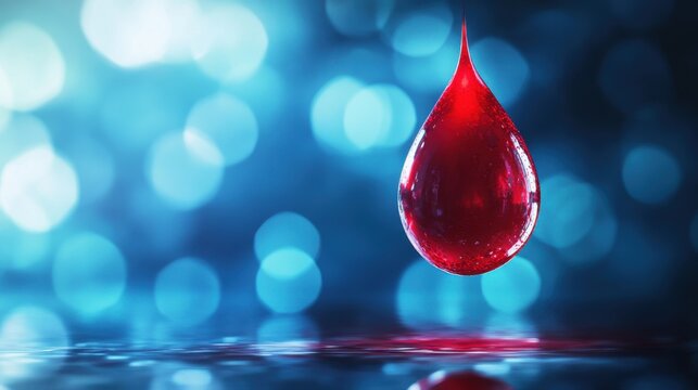 symbolizing life-saving donations, soft blurred medical background with cool blue tones, - Powered by Adobe