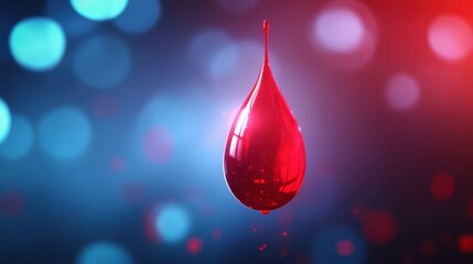 symbolizing life-saving donations, soft blurred medical background with cool blue tones,