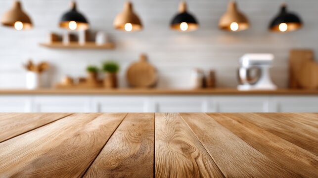wooden table, blur background, advertising, decor, minimalism, Elegant Luxury Home Blurred Background on Wooden Tabletop with Copy Space, Ideal for Product Packaging Ads and Branding Design