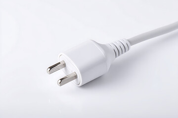 白背景に電源アダプターのプラグ