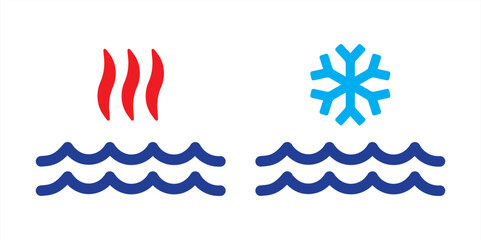 Hot and cold-water vector illustration