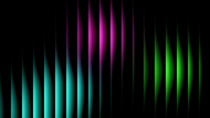 White-light blue-blue gradient glass effect black background. a futuristic look featuring cool glow, soft waves, transparent layers Vertical Lines Ribbed Texture Gradient Wallpaper