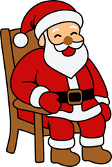 Santa Claus SVG Illustration – Cute Christmas Santa Character Vector