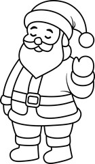 Santa Claus SVG Illustration – Cute Christmas Santa Character Vector