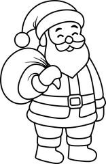 Santa Claus SVG Illustration – Cute Christmas Santa Character Vector