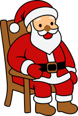 Santa Claus SVG Illustration – Cute Christmas Santa Character Vector