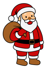 Santa Claus SVG Illustration – Cute Christmas Santa Character Vector