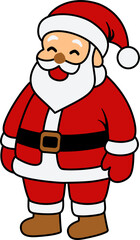 Santa Claus SVG Illustration – Cute Christmas Santa Character Vector