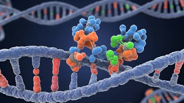 DNA Replication Process A Molecular Visualization of Genetic Code.