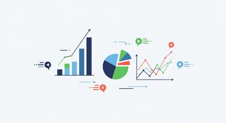 Set of Business Infographic Elements for Data Analysis and Presentation.