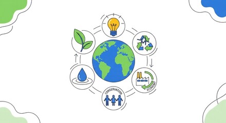 Sustainable Earth - A Visual Representation of Environmental Responsibility and Global Harmony.