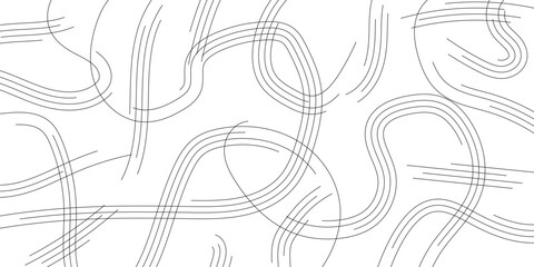 Abstract black and white background with a pattern of thin, flowing, and overlapping curved lines.