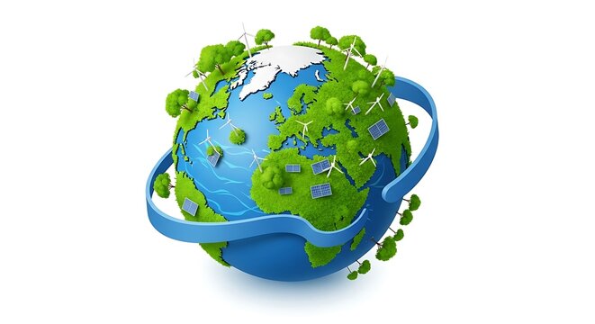 green planet earth globe