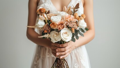 Close up of women s hands cradling fresh blooms in soft daylight with a natural pastel aesthetic