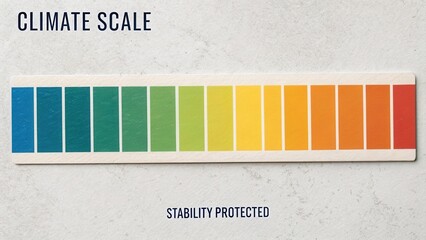 Color Gradient Representation of Climate Scale Displaying Stability Protection with Vibrant Hues from Blue to Orange