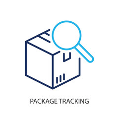 Package tracking thin line icons. Original vector illustration.