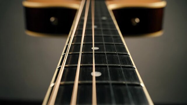 Acoustic Guitar Neck, Strings, Fretboard Wood Instrument Music Focus Passion Creative Inspiration Dedication Searchable SEO URL