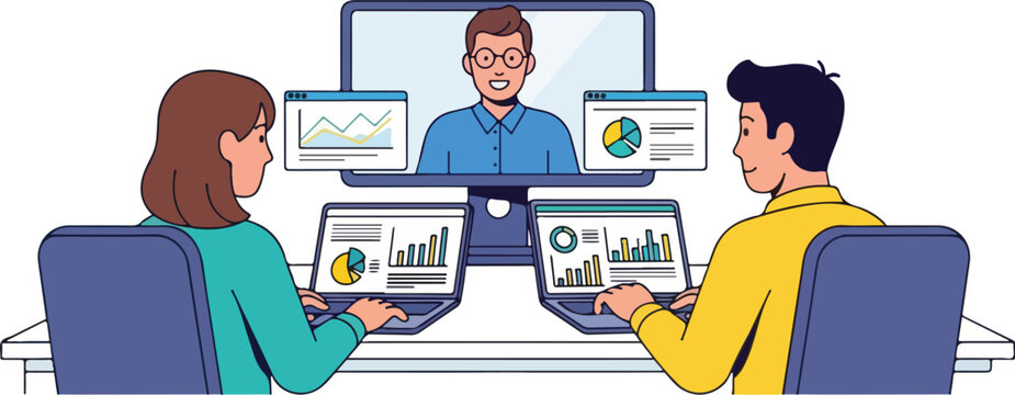 Online Business Meeting and Data Analysis.