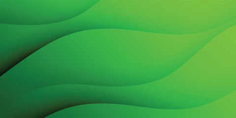 Abstract green wavy background. Vector background.