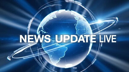 Dynamic Blue Broadcast Intro with Smooth Motion for Modern Presentations