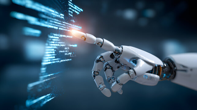 Robot finger to binary code