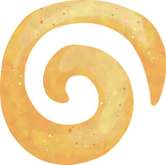 Golden Honey Swirl Illustration &ndash; Cute Spiral Design