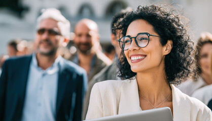 Professionals in lively work settings, exchanging ideas with genuine energy and friendly confidence, reflects a thriving business culture driven by communication and connection.