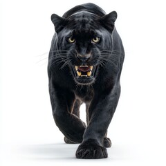 Intensity in the Shadows: A captivating image of a majestic black panther, its intense gaze and powerful stance embodying the untamed spirit of the wild.