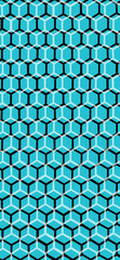 Hexagon pattern, geometric 3d illusion phone wallpaper, modern abstract cube mobile background