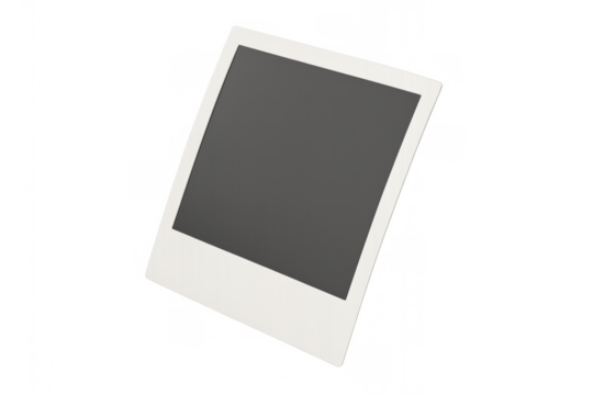 Instant film frame, vintage empty blank template for memories, retro photography placeholder, transparent background - Powered by Adobe