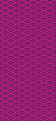Seigaiha wave pattern, traditional japanese style phone wallpaper, rhythmic geometric tone mobile background