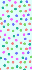 Soft color dots, playful confetti pattern phone wallpaper, cheerful pastel mood mobile background