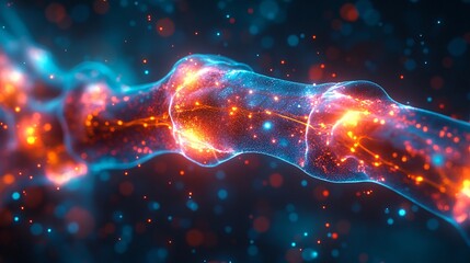 An intricate and vibrant depiction showcases a disease affected organism, rendered with stunning visual detail. An abstract exploration of disease with glowing textures and bright colors.