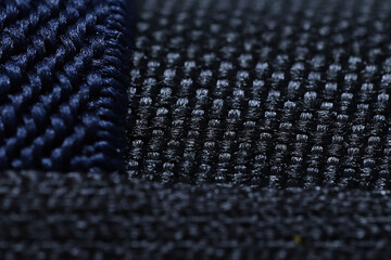 네이비 컬러의 직물 짜임 매크로 샷