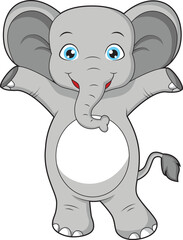 Cute welcoming elephant