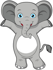 Cute welcoming elephant