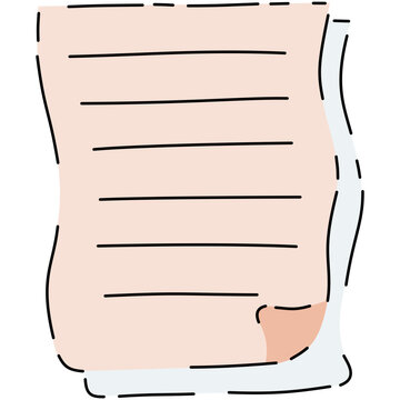 doodle document paper filled style