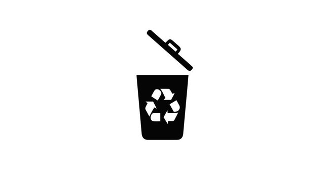 Recycle Bin Icon Animation - Promoting Environmental Awareness.