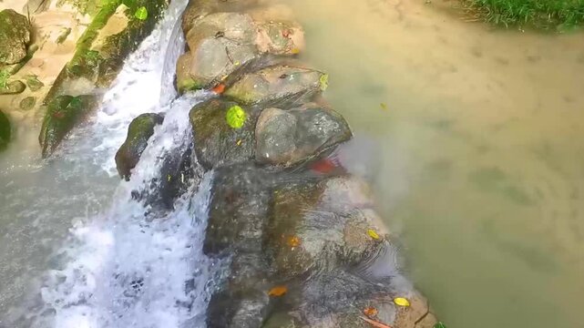 Wang Kee Oan Waterfall fall cascade in Patong Phuket Thailand.