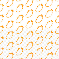 Flat Design Fresh Mango Juice Drink Seamless Pattern Food Illustration