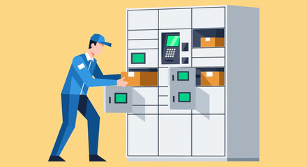 Convenient package delivery with secure smart locker access for modern living, seamless logistics and efficient distribution, providing peace of mind