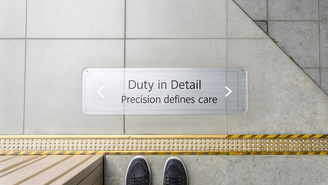 Duty in Detail: Precision Defines Care in Modern Architecture with Signage and Floor Design Elements