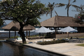 The calm and peaceful atmosphere of the villa at Anapuri Villa in the Gianyar area, Bali, Indonesia