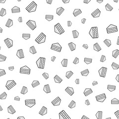 Minimalist Geometric Baklava Dessert Seamless Pattern, Middle Eastern Sweet Food Design