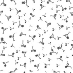 Flat Style Cocktail Drink Seamless Pattern with Orange Slice Illustration