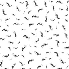 Simple Flat Red Shrimp Seafood Repeat Pattern on White Background