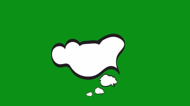 Animation of cartoon thinking cloud